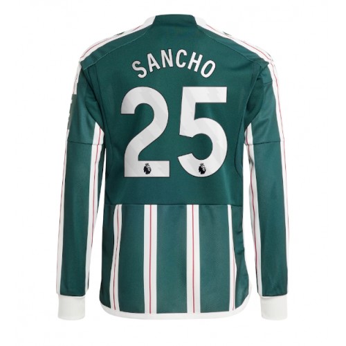 Fotballdrakt Herre Manchester United Jadon Sancho #25 Bortedrakt 2023-24 Langermet